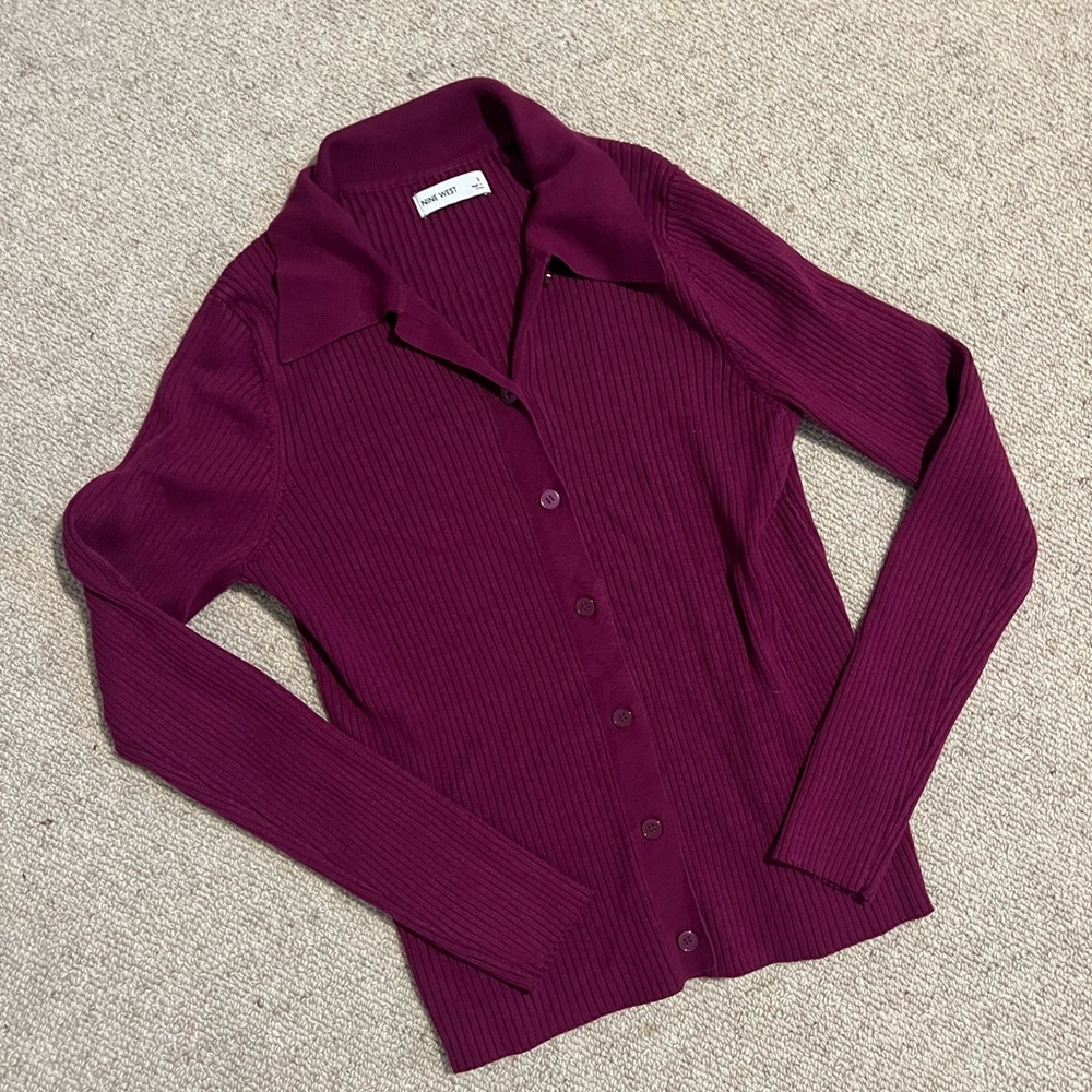 NWOT purple Nine West button up shirt